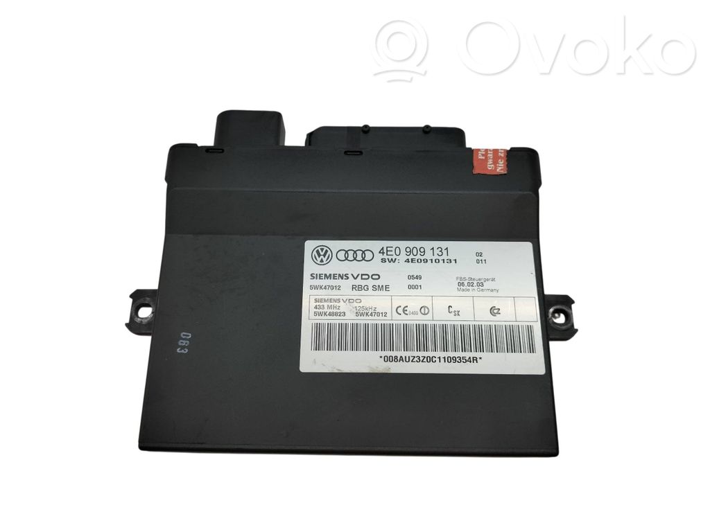 Audi A8 S8 D3 4E Muut ohjainlaitteet/moduulit 