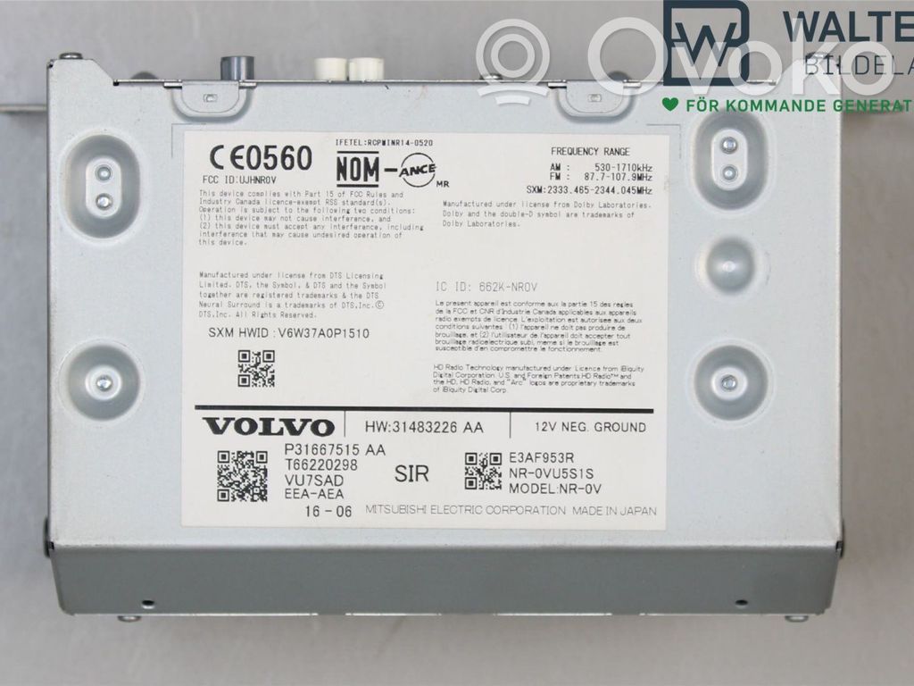Volvo XC90 Panel / Radioodtwarzacz CD/DVD/GPS 