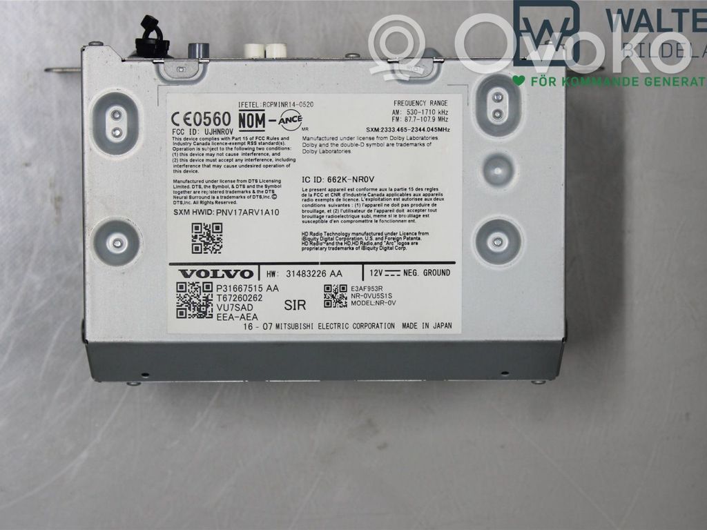 Volvo XC90 Panel / Radioodtwarzacz CD/DVD/GPS 