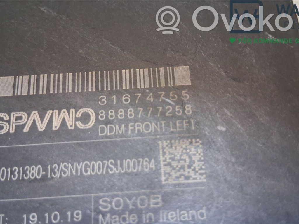 Volvo V90 Cross Country Motorino alzacristalli della portiera anteriore