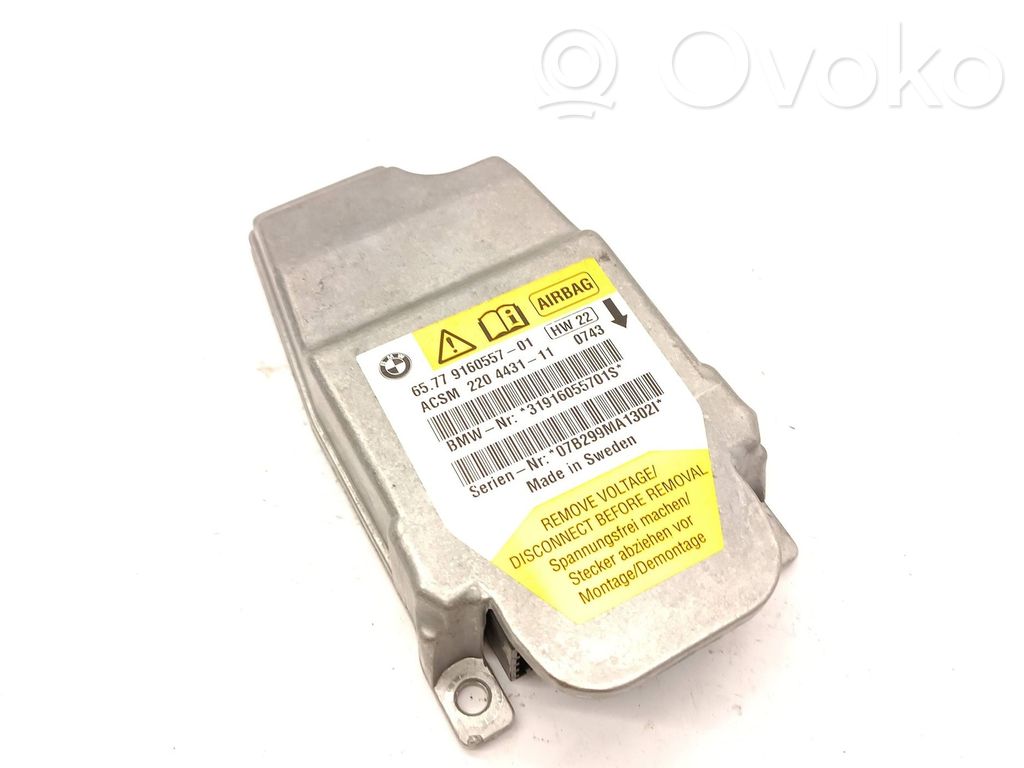 Unidad de control/módulo del Airbag   9160557,916055701,65779160557,220443111,31916055701S,6577916055701