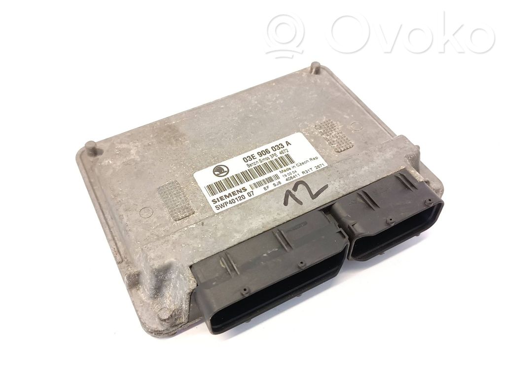 Engine control unit/module   03E906033A,5WP4012007,5WP40120