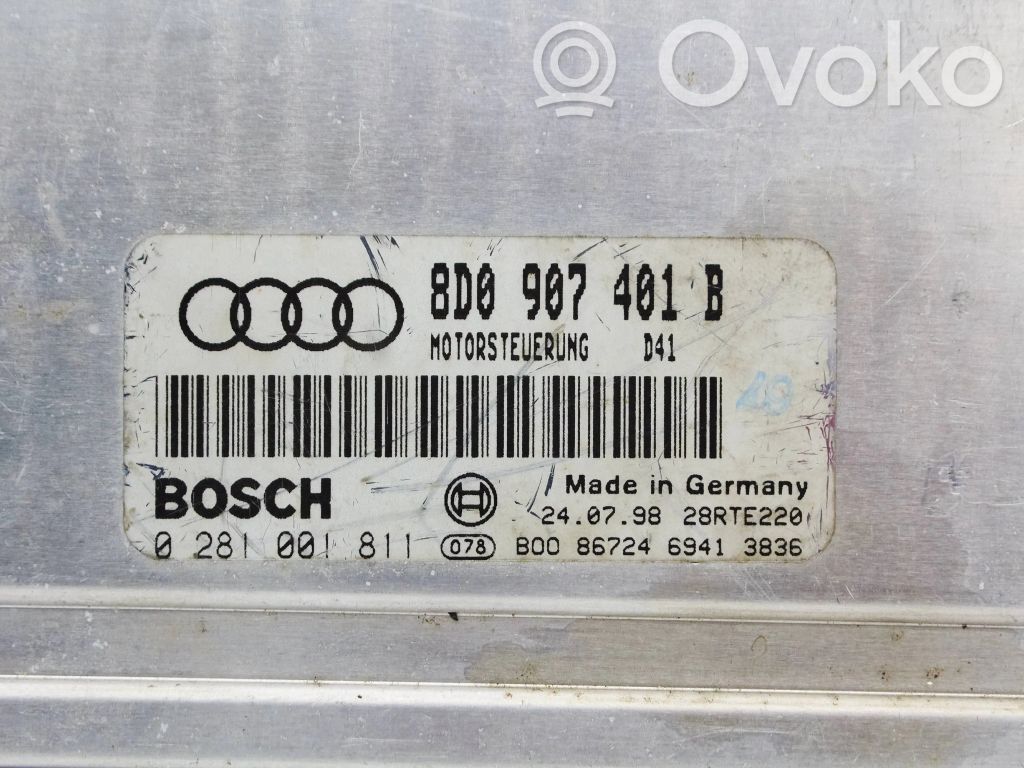 Engine control unit/module   8D0907401B,0281001811