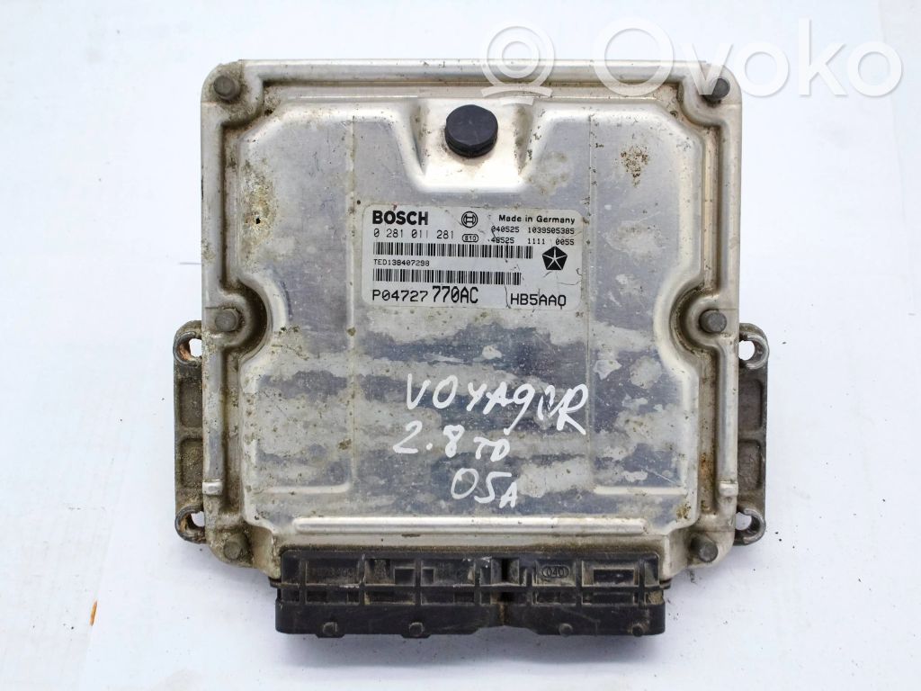 Engine control unit/module   P04727770AC,0281011281