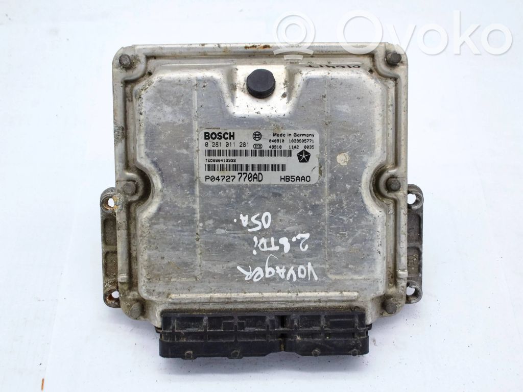 Engine control unit/module   P04727770AD,0281011281