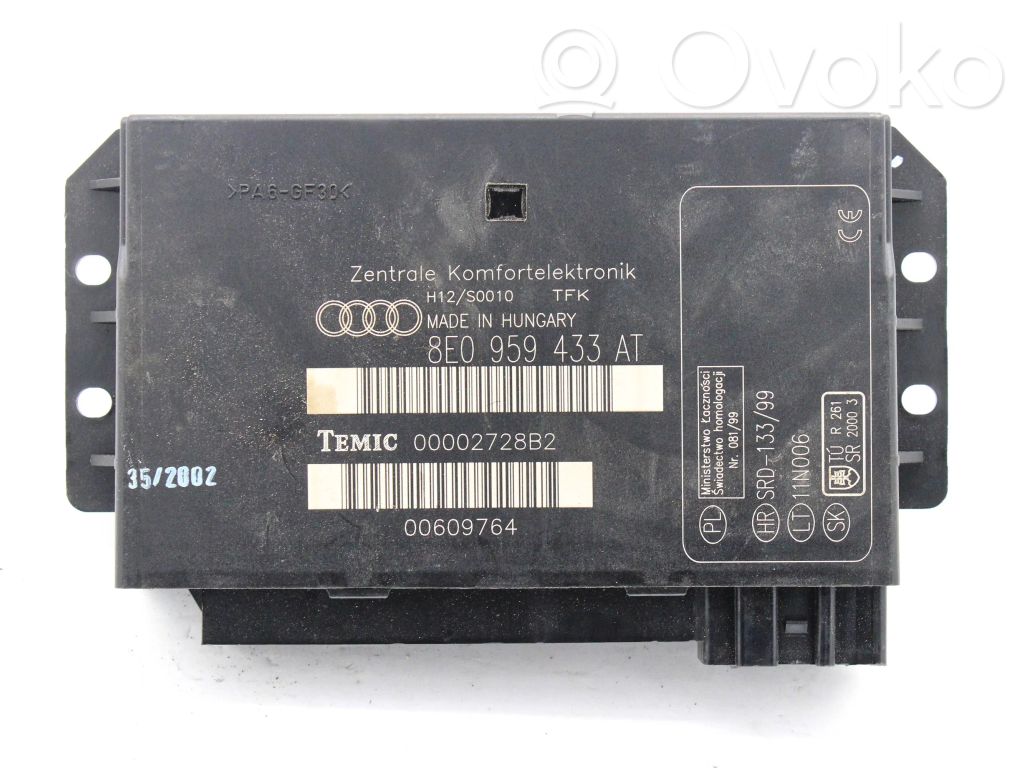 Audi A4 S4 B6 8E 8H Mukavuusmoduuli 