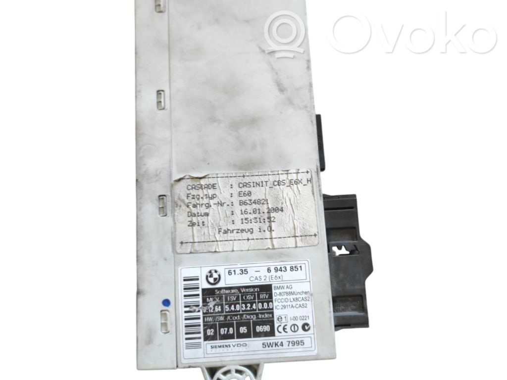 BMW 5 E60 E61 CAS control unit/module 