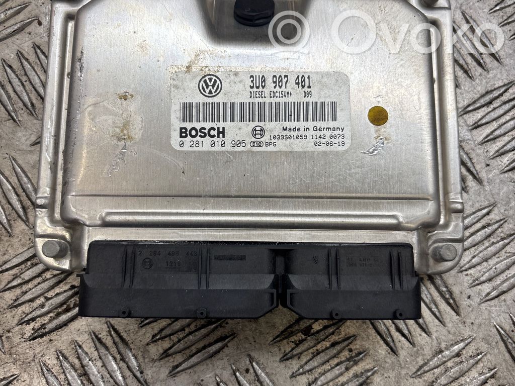 Engine control unit/module   3U0907401,1039S01059,0281010905