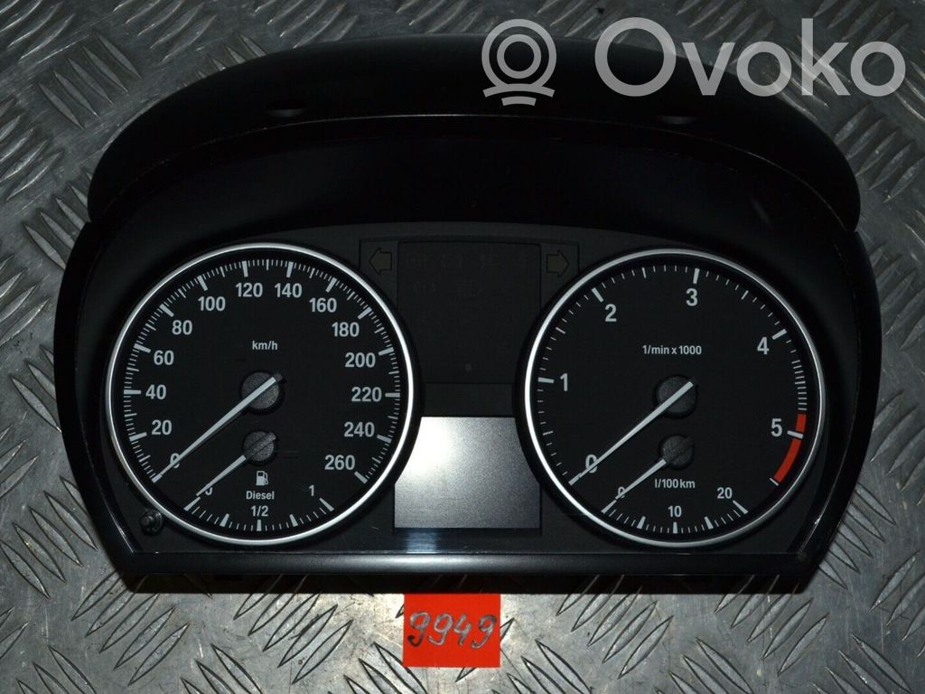 BMW 3 E90 E91 Spidometrs (instrumentu panelī) 