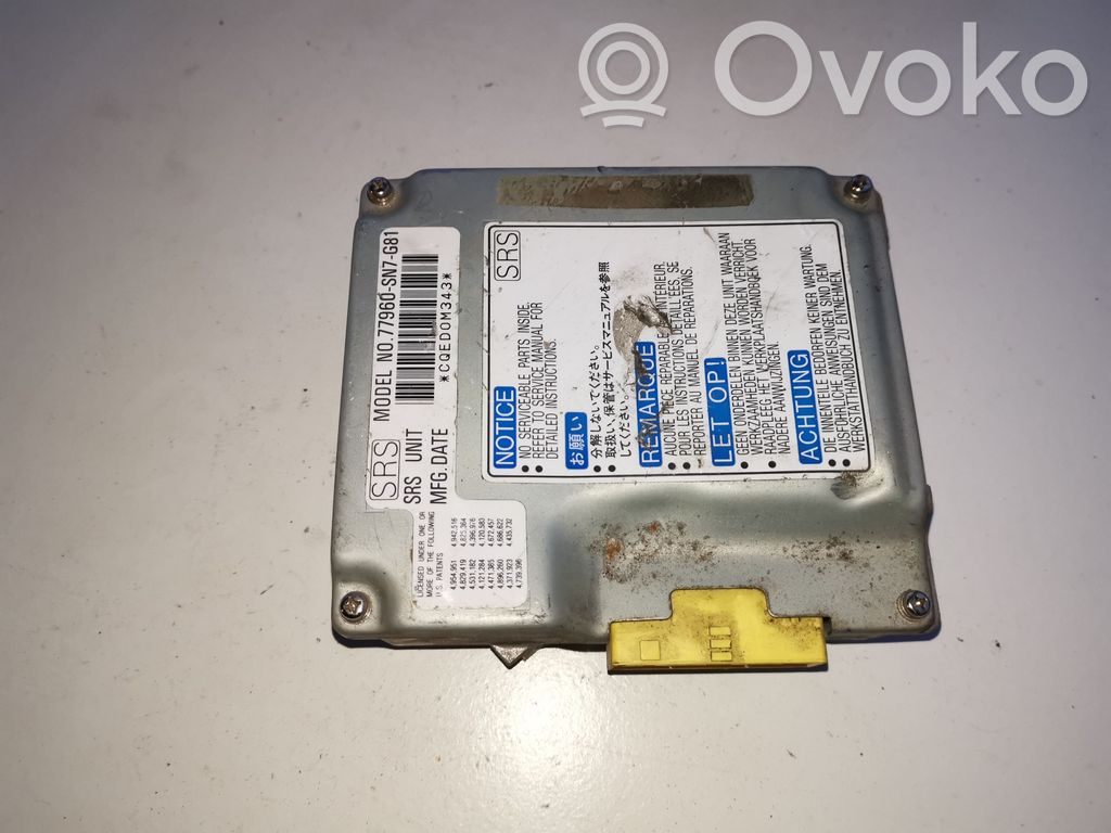 Honda Accord Airbag control unit/module 