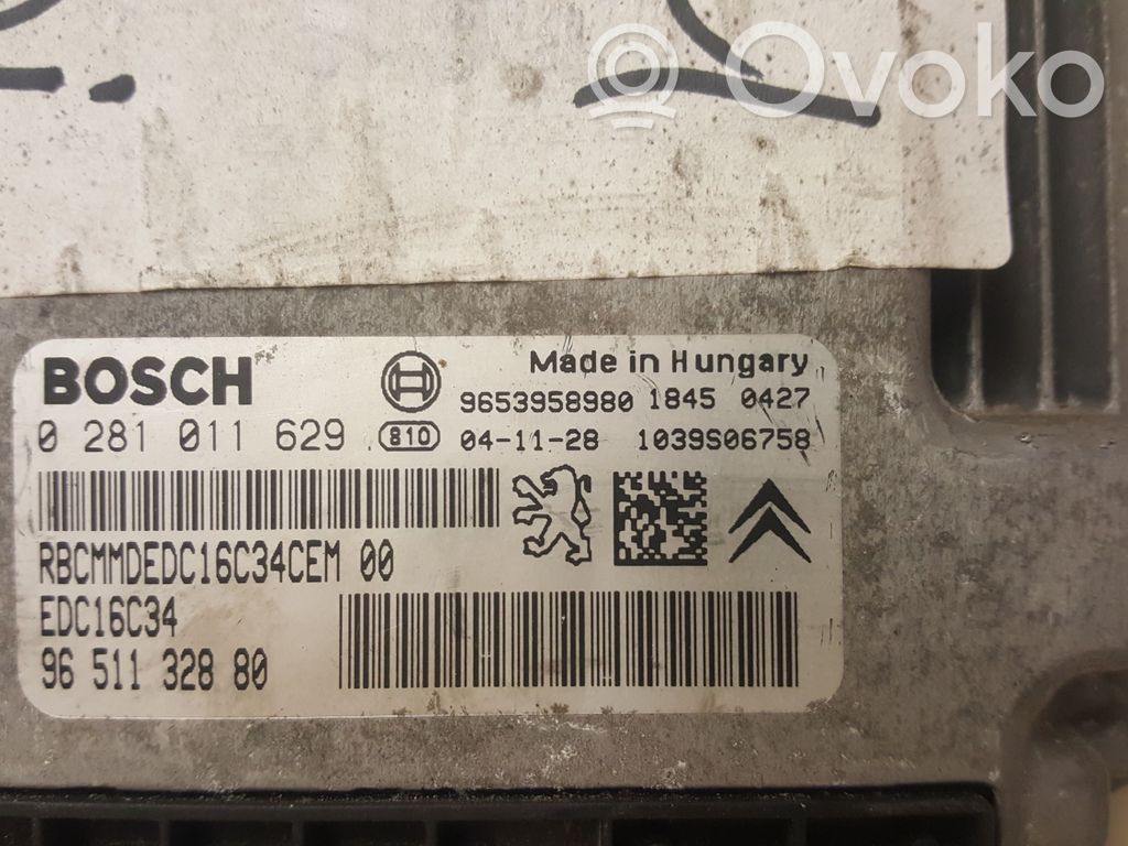 Engine control unit/module   9651132880,0281011629,EDC16C34