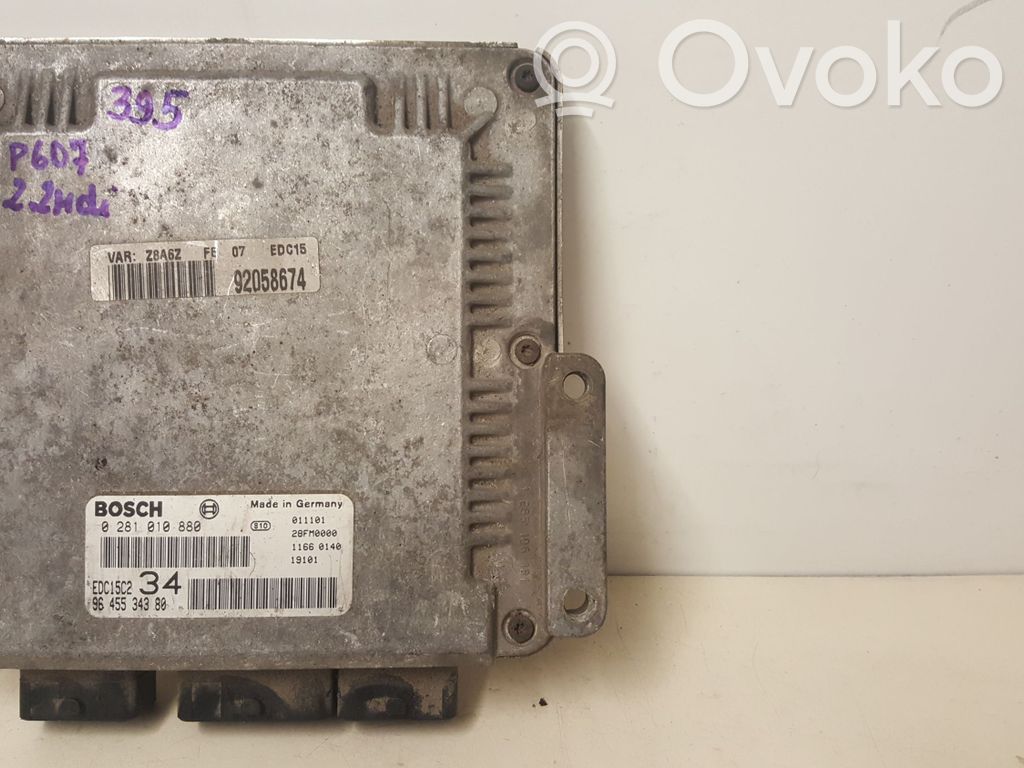 Engine control unit/module   9645534380,0281010880,EDC15C234,EDC15C2