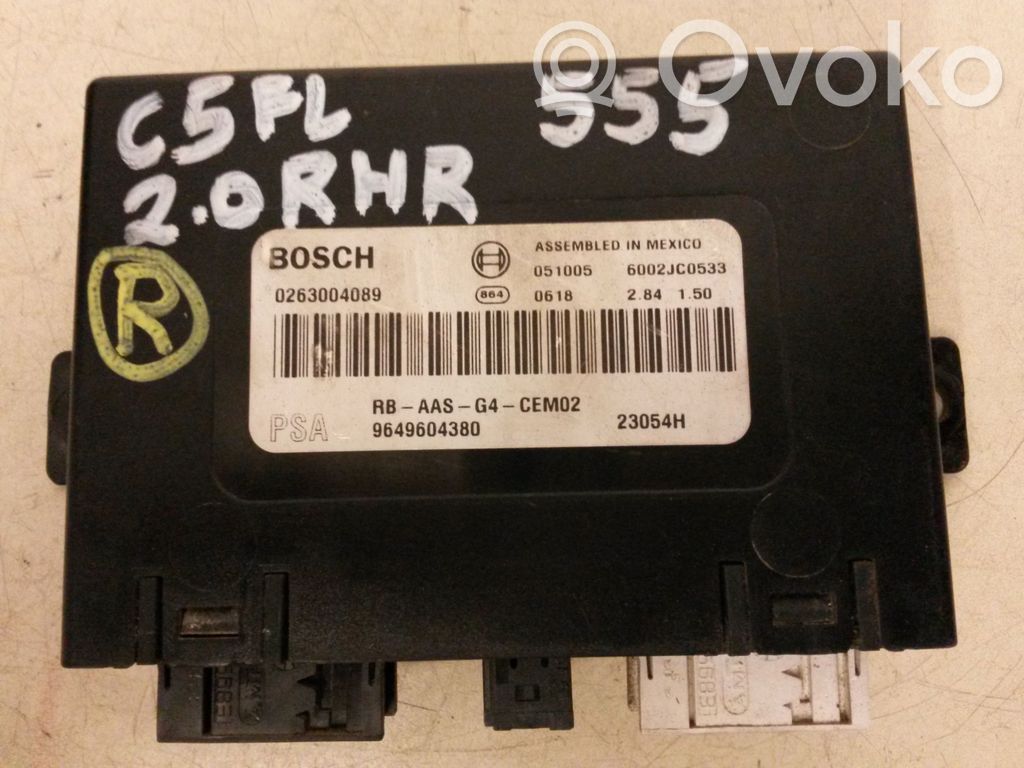 Parking PDC control unit/module   9649604380,0263004089,23054H