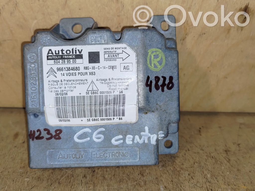 Citroen C6 Airbag control unit/module 