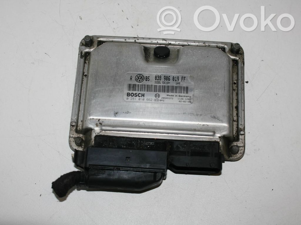 Engine control unit/module   038906019FF,28SA5372,0281010662