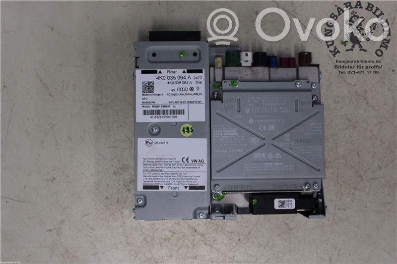 Audi A6 S6 C8 4K Head unit multimedia control 