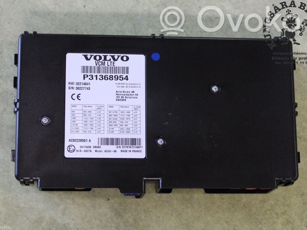 Volvo S90, V90 Autres unités de commande / modules 