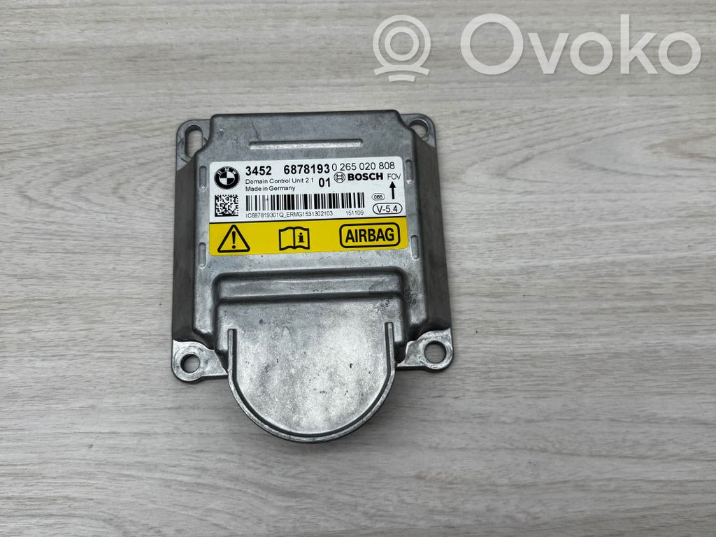 Sterownik / Moduł Airbag   6878193,34526878193,0265020808