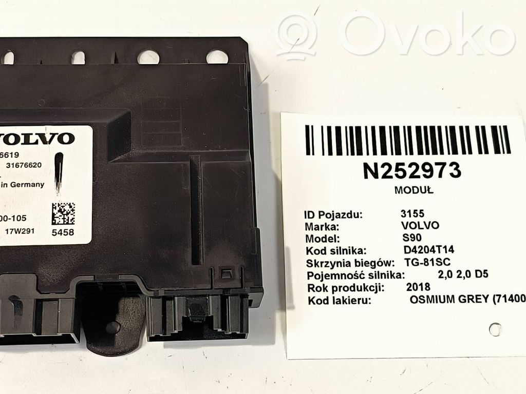 Volvo S90, V90 Central body control module 