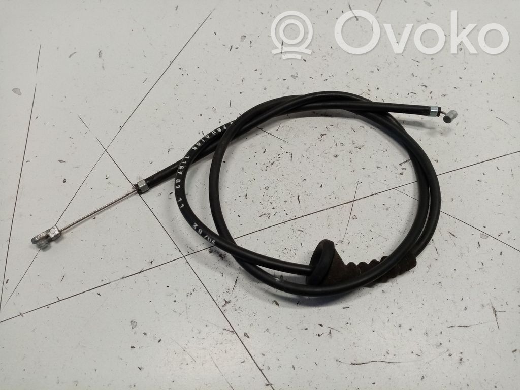 BMW 5 E60 E61 Système poignée, câble pour serrure de capot 