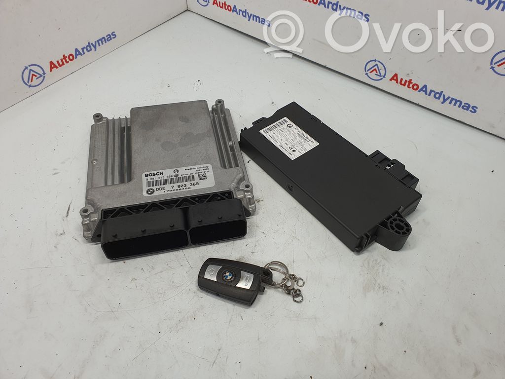 BMW 5 E60 E61 Komputer / Sterownik ECU i komplet kluczy 