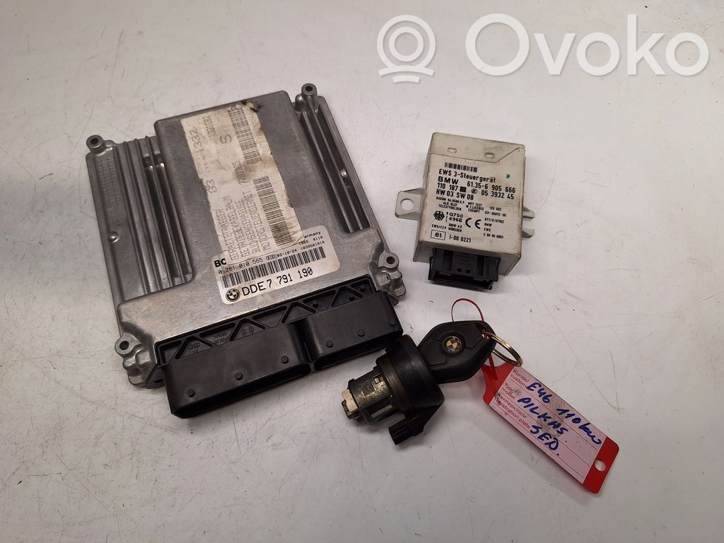 BMW 3 E46 Engine ECU kit and lock set 