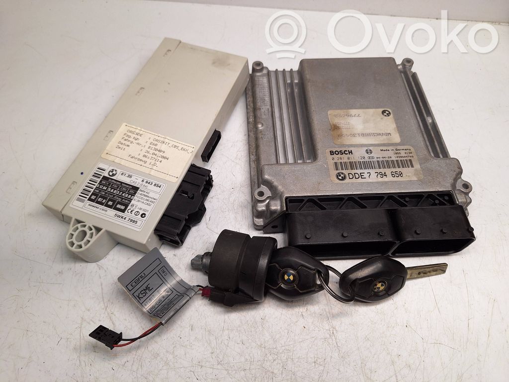 BMW 5 E60 E61 Kit cu ECU motor și set închidere uși 