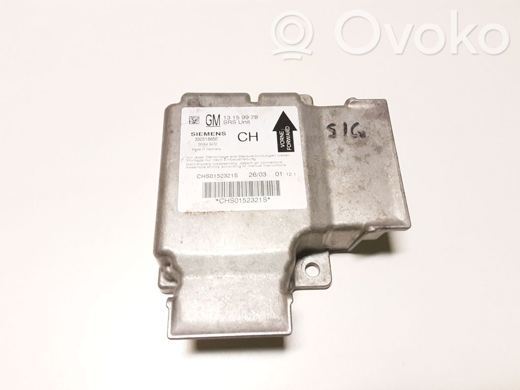 Opel Signum Airbag control unit/module 
