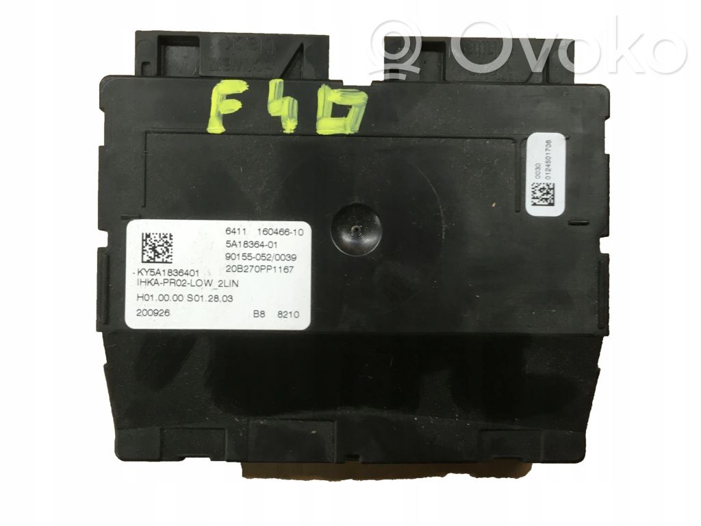 BMW 1 F40 Module unité de contrôle climatisation 