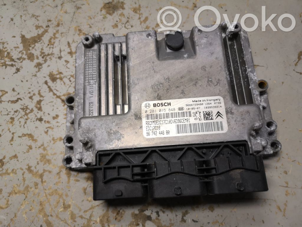 Engine control unit/module   0281015848,9666729480,9674244680