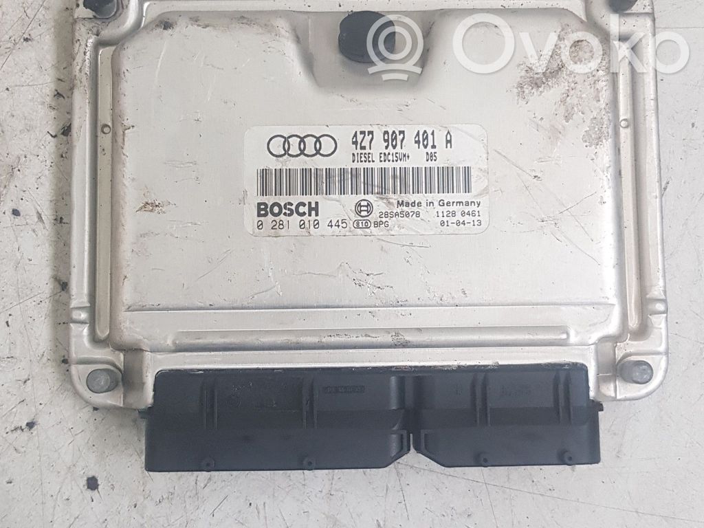 Engine control unit/module   4Z7907401A,0281010445