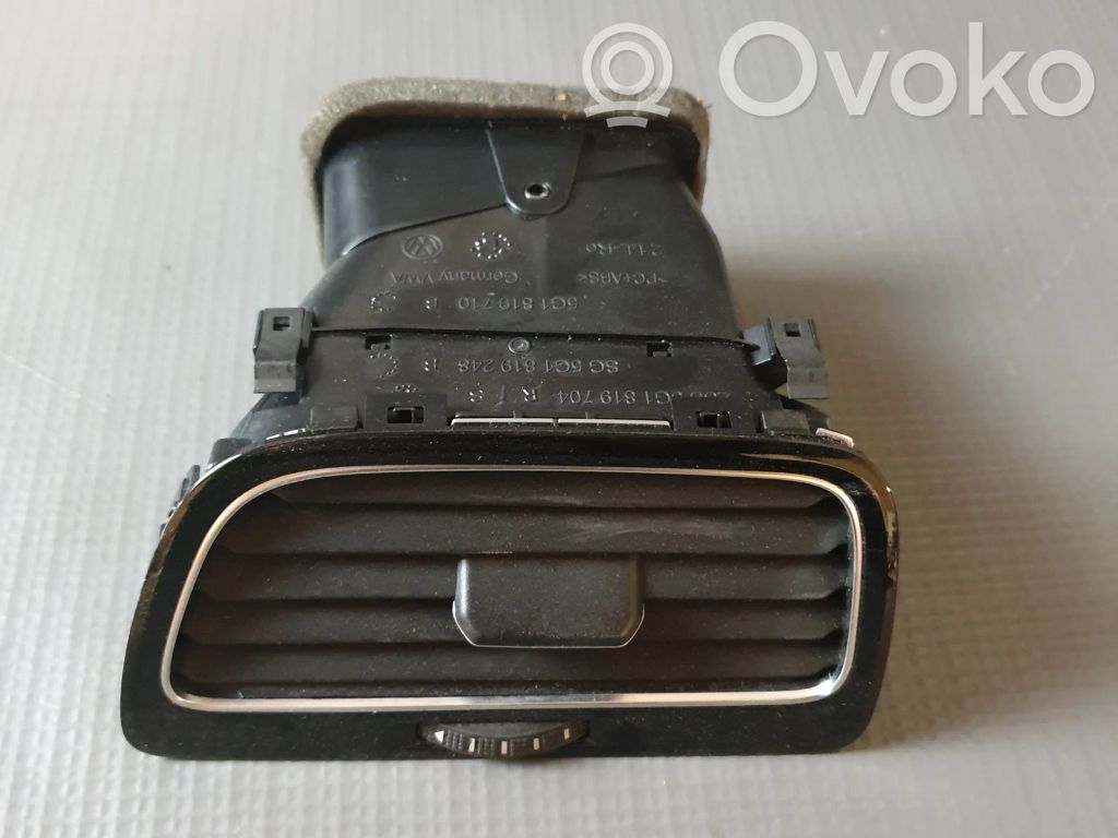 Volkswagen Golf VII Moldura protectora de la rejilla de ventilación lateral del panel 