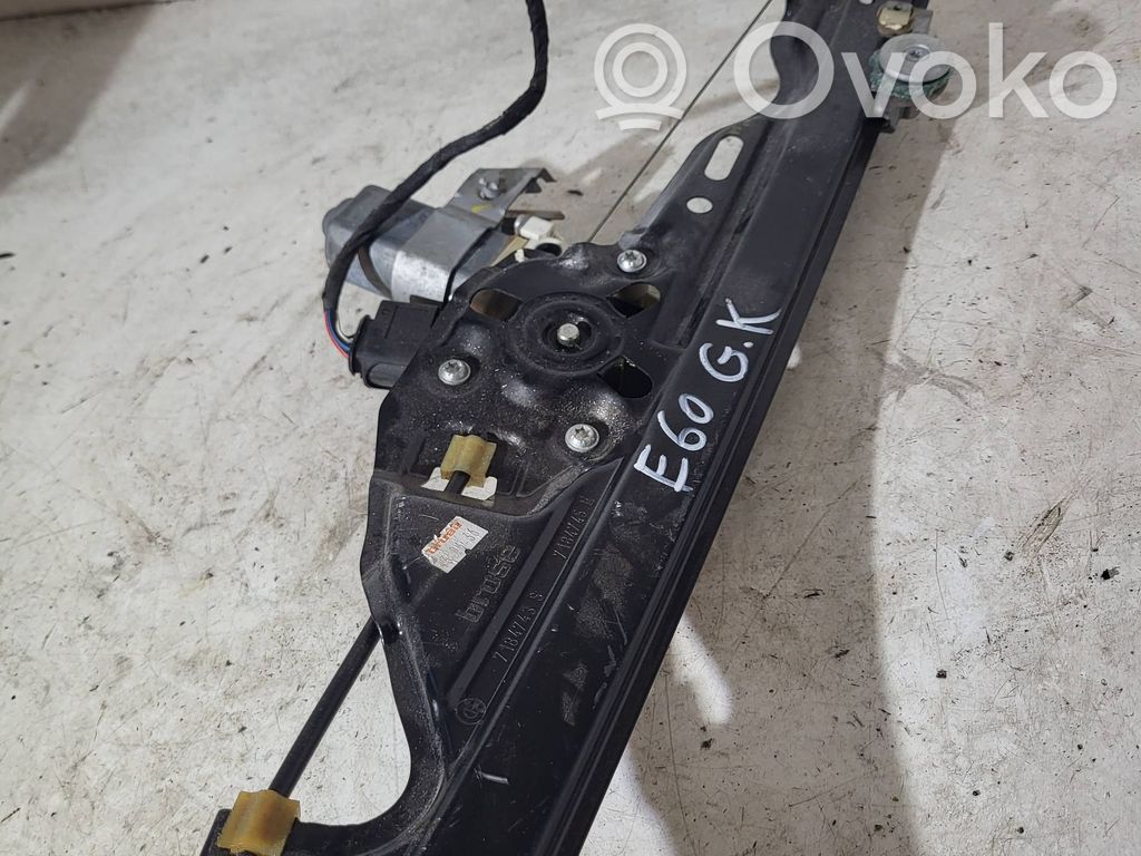 BMW 5 E60 E61 Rear door window regulator with motor 