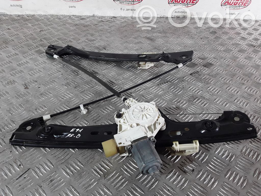 BMW 3 E90 E91 Priekinio el. lango pakėlimo mechanizmo komplektas 