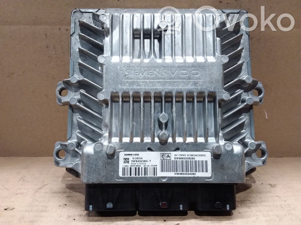 Engine control unit/module   9655534080,5WS40258HT,SID803A
