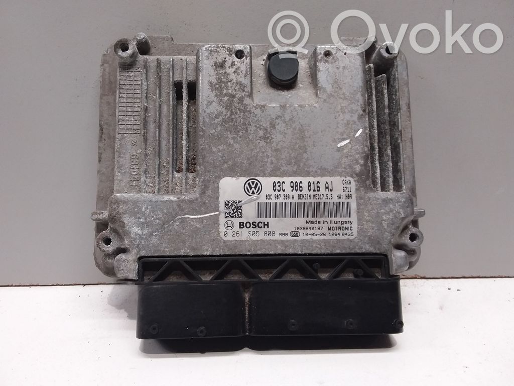 Engine control unit/module   03C906016AJ,0261S05808,03C907309A