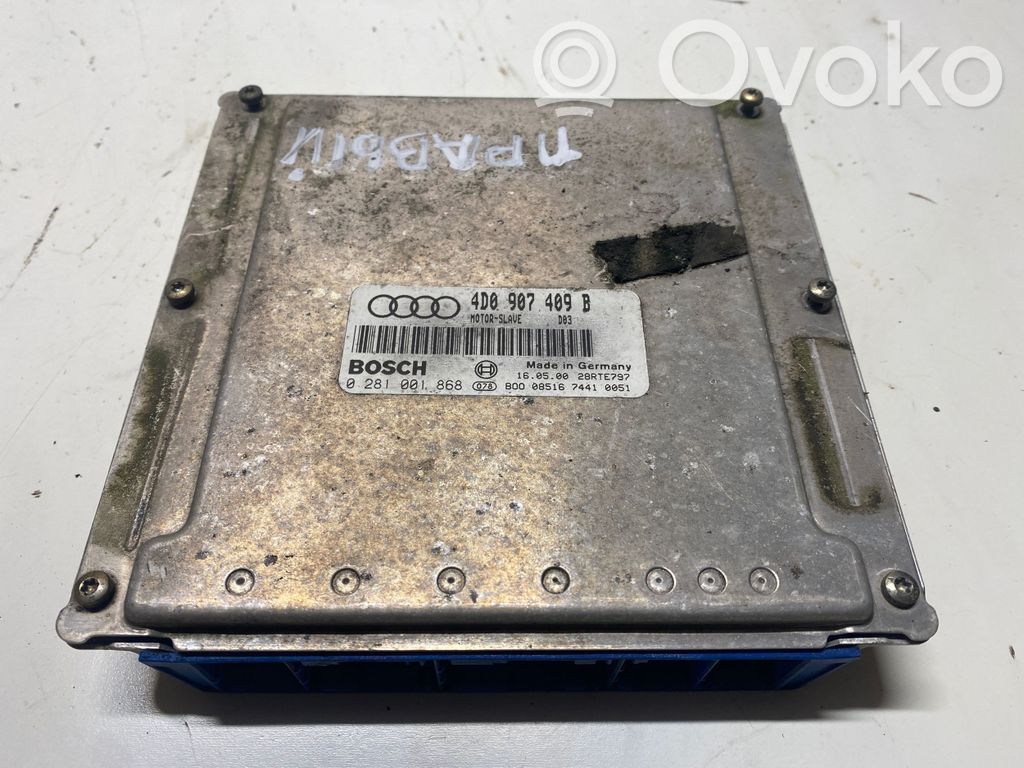 Unidad de control/módulo del motor   4D0907409B,28RTE797,0281001868