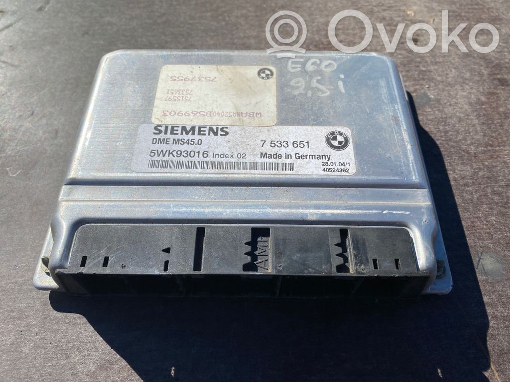 Engine control unit/module   DMEMS450,7533651,5WK93016