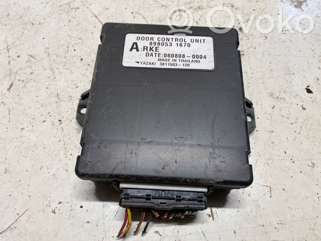 Isuzu D-Max Door central lock control unit/module 