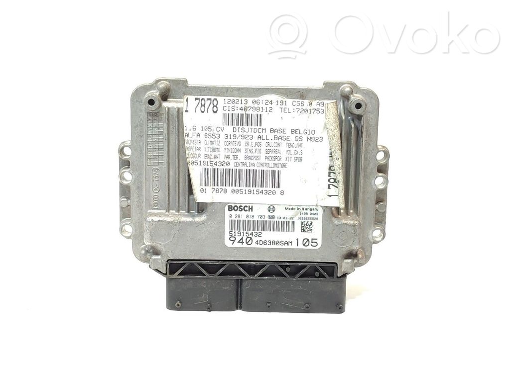 Alfa Romeo Giulietta Engine control unit/module 