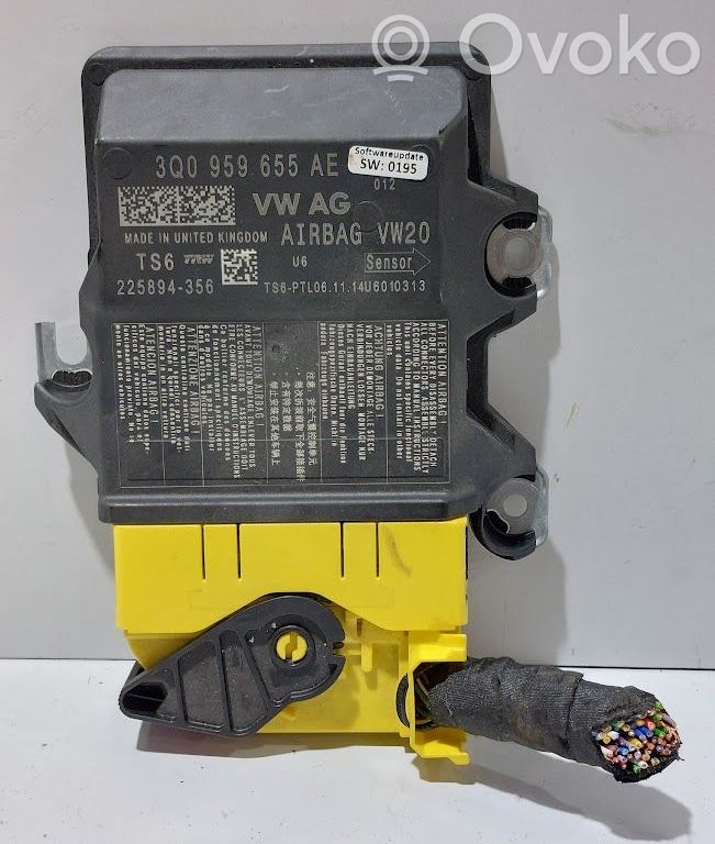 Volkswagen PASSAT B8 Airbag control unit/module 