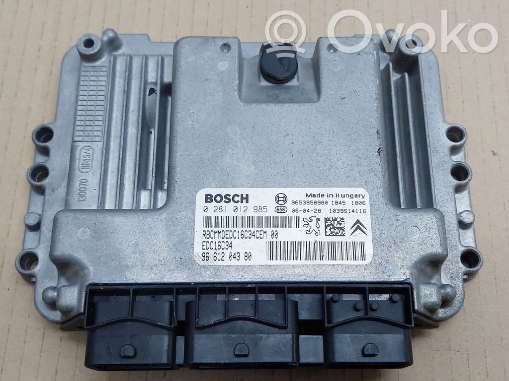 Peugeot 307 Engine control unit/module 