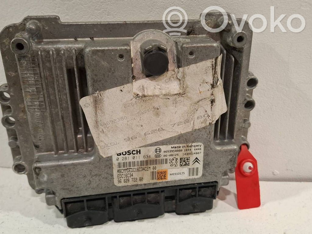 Engine control unit/module   9662872280,0281011634,9653958980