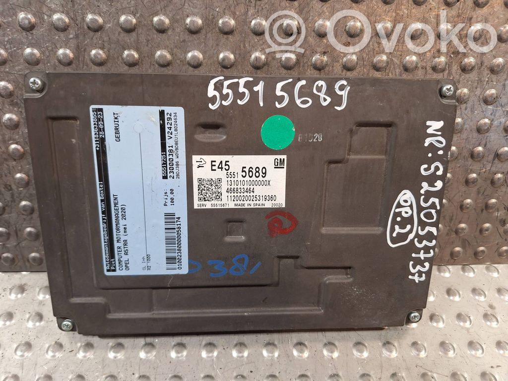 Opel Astra K Engine control unit/module 