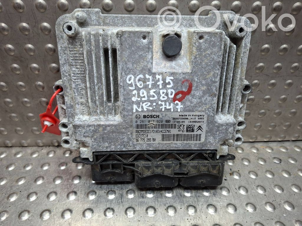 Engine control unit/module   S26312747,9666729680,9677529580,0281017920