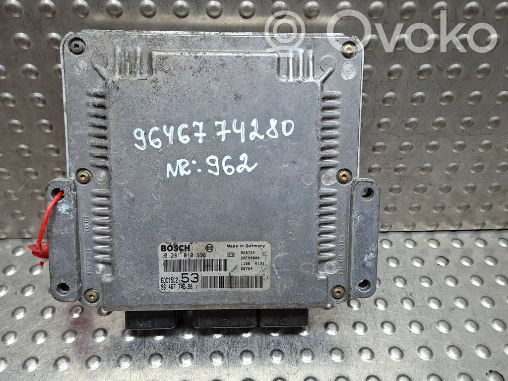 Engine control unit/module   S26282962,0281010996,9646774280,9640938680