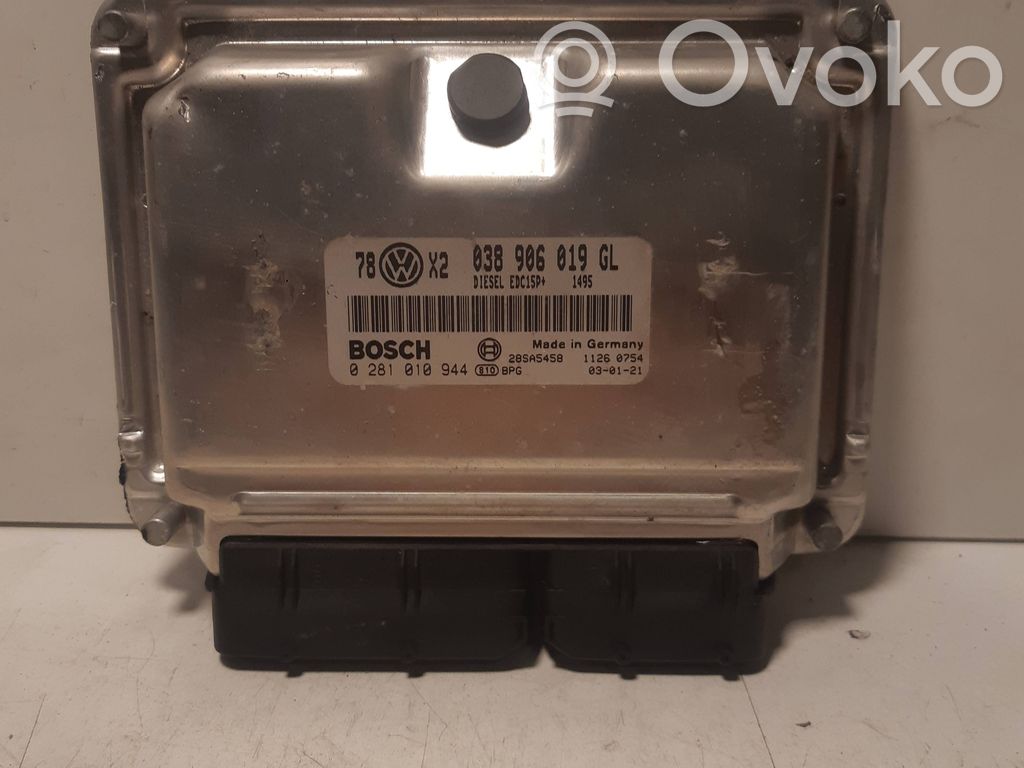 Engine control unit/module   038906019GL,28SA5458,2810109,0281010944