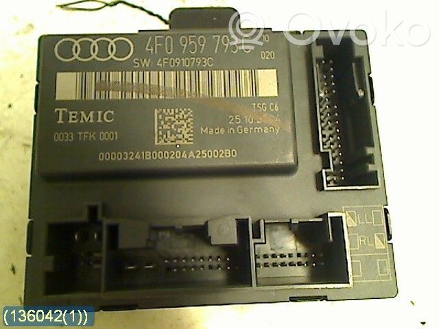 Unité de commande module de porte   4F0959793C,TEMIC