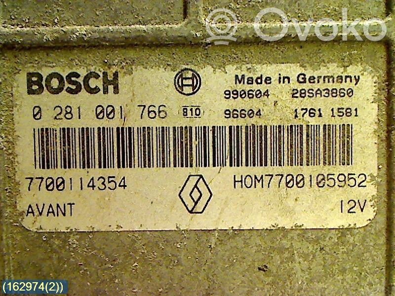 Unité de commande / module d'injection   7700114354,0281001766BOSCH
