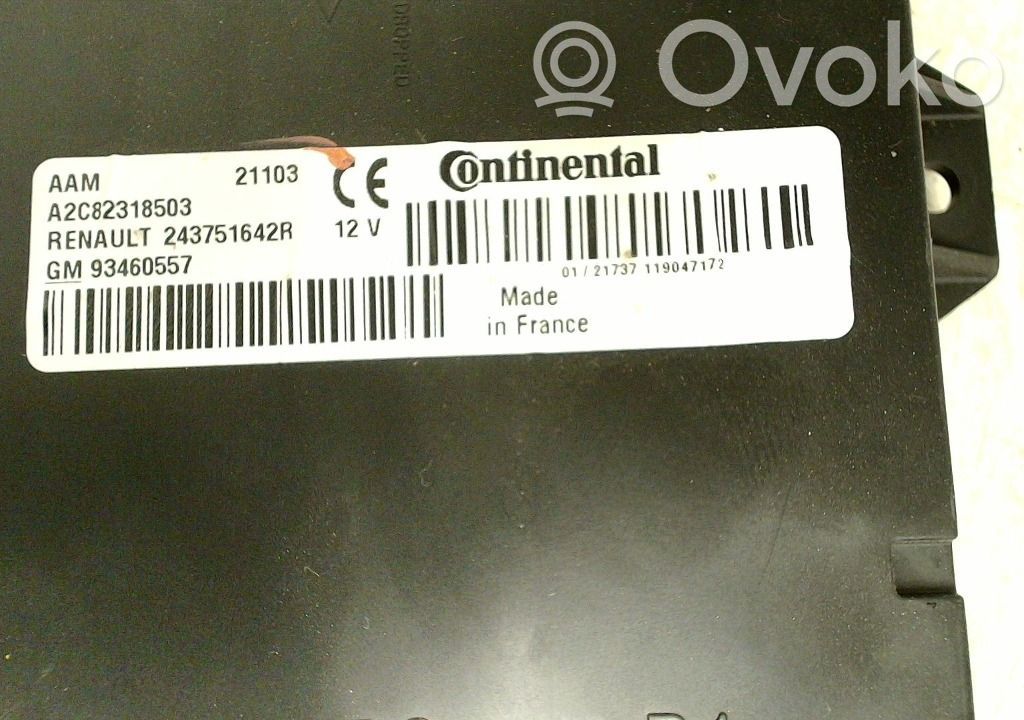 Renault Trafic III (X82) Unitate/modul de control fără cheie (KESSY) 